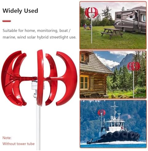 Wind Turbine Home Use Horizontal Generator Kits Blades with Controller to Charge Batteries Off Generator,12000W Vertical Wind Turbine Kit - 5 Blades Wind Generator, 3 Phase AC Permanent Magn