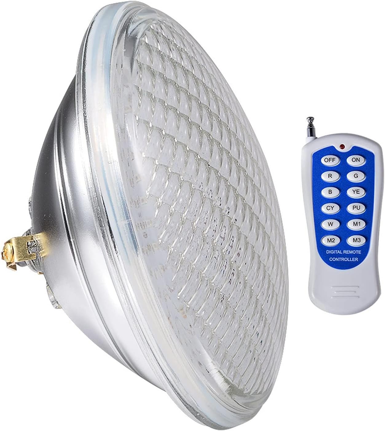 Underwater Pool Light - 12V LED Beam Spotlight, IP68 Waterproof Spotlight RGB PAR56 with Remote Control Swimming Pool Light, Pond Lights Party Decoration(18W)