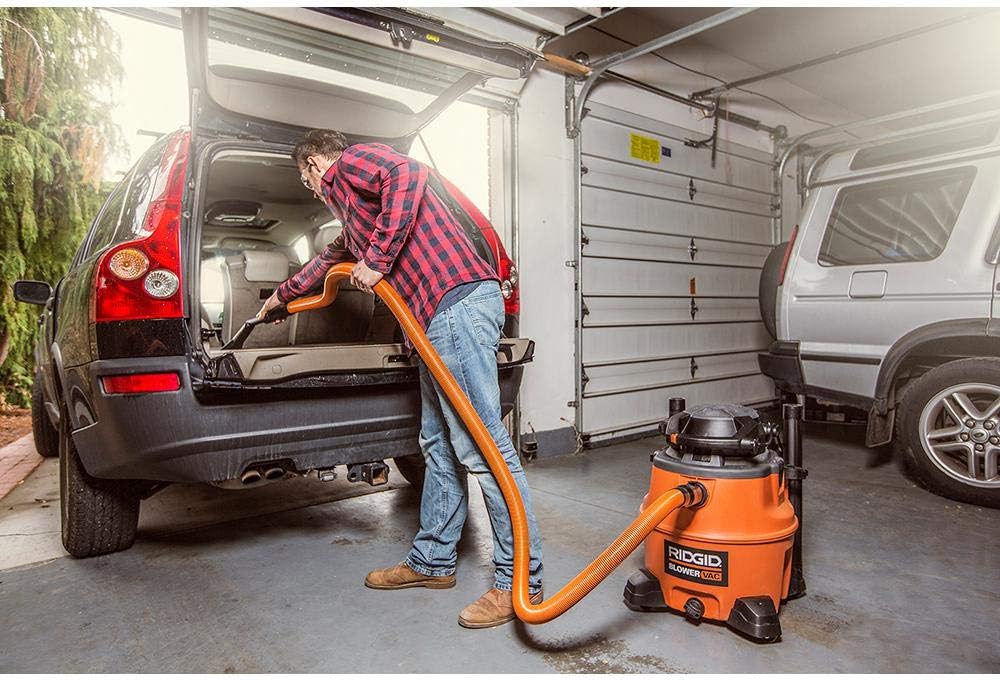 RIDGID 50353 1610RV Stainless Steel Wet Dry Vacuum, 16-Gallon Shop Vacuum, 6.5 Peak HP Motor & VT2534 7-Piece Auto Detailing Vacuum Hose Accessory Kit
