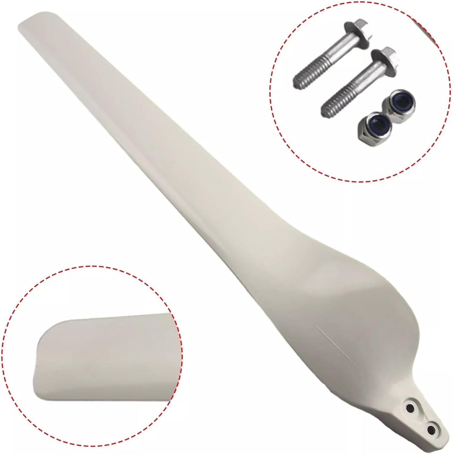 1pcs/3pcs DIY Wind Turbine Blades Kit - 580mm Nylon Fiber Blades for Horizontal Windmill Generator, Home Boat Wind Power System Accessories(3pcs)