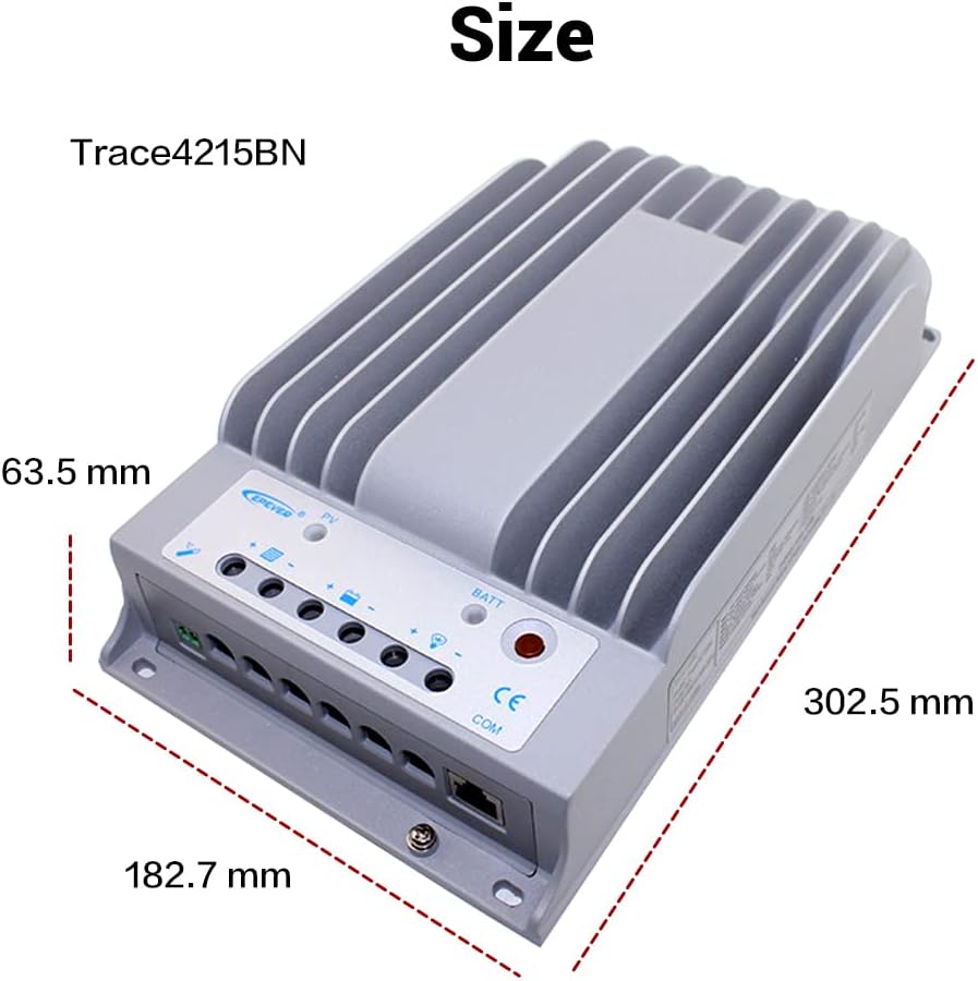 Epever 40A MPPT Solar Charge Controller Tracer BN Series Negative Ground 40 Amp Solar Panel Charge Controller 12V/24V Auto Identifying Intelligent Regulator Max. PV 150V