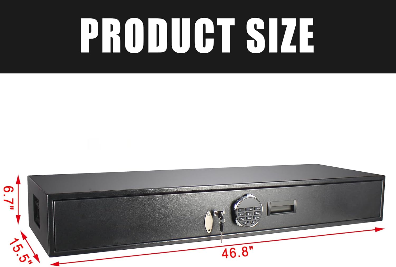 Heavy-duty Under Bed Safe, Rapid Gun Storage Safe Drawer safe for AR Rifle Ammo Pistol Accessories for Home and Vehicle