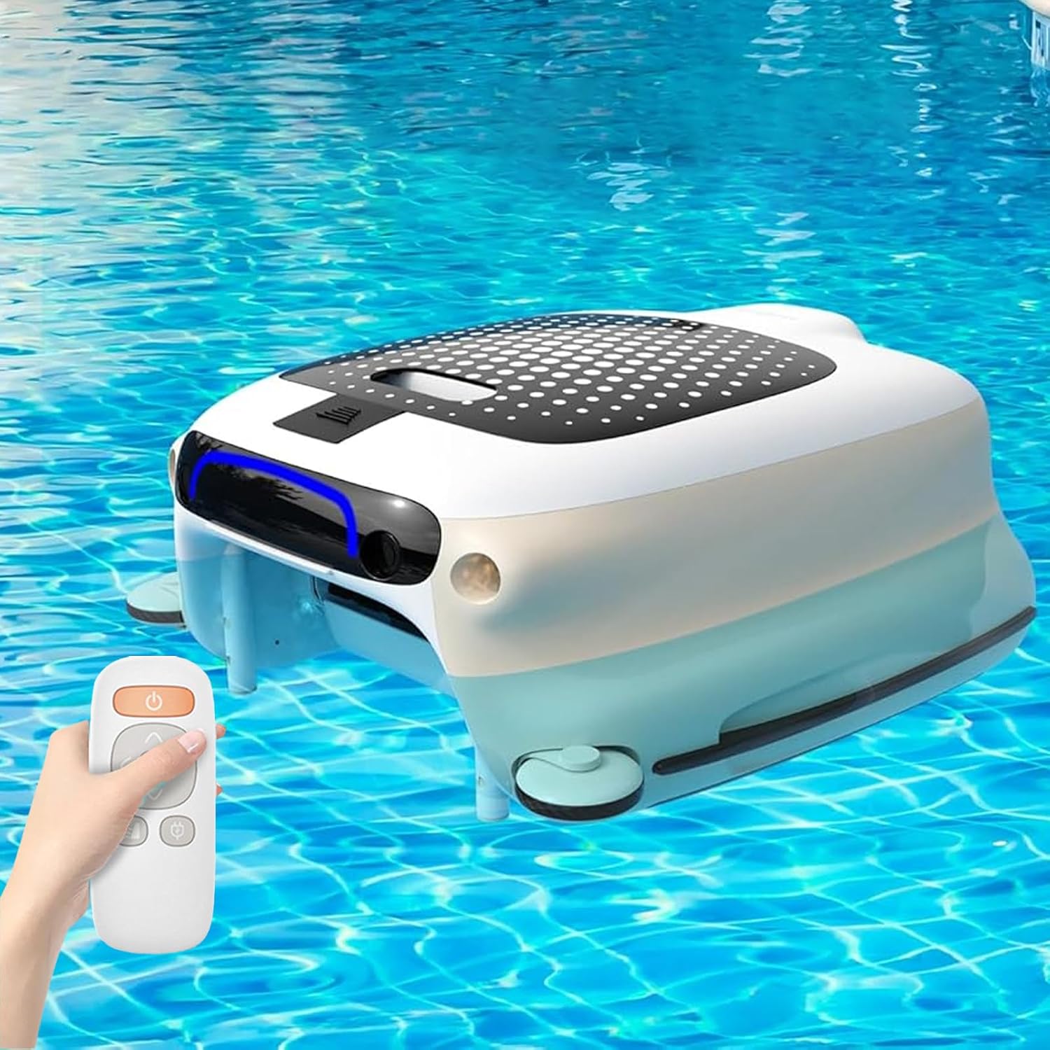 Pool Skimmer Robot Cordless, Electric Automatic Pool Cleaner