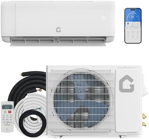 24000 BTU Mini Split Air Conditioner,21 SEER2 Ductless Inverter AC w/ 230V, Cool Up to 1500 Sq. Ft with Heat Pump System, Compatible with Alexa, White