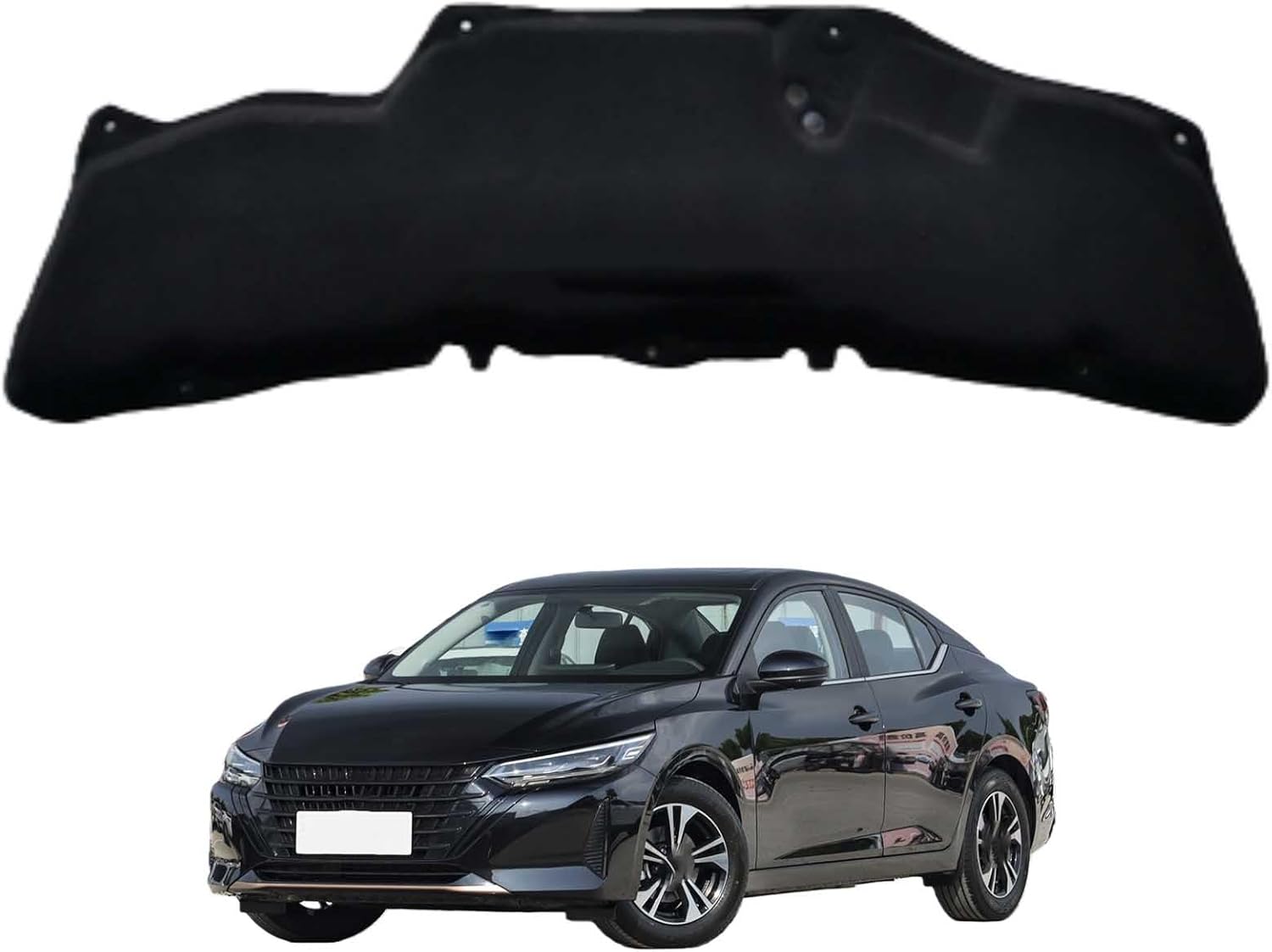 Car Front Hood Engine Sound Pad for Nissan Sylphy 2016-2019 OE:658404FY0A, Heat Insulation Cotton Mat Cover Soundproof Car Accessories