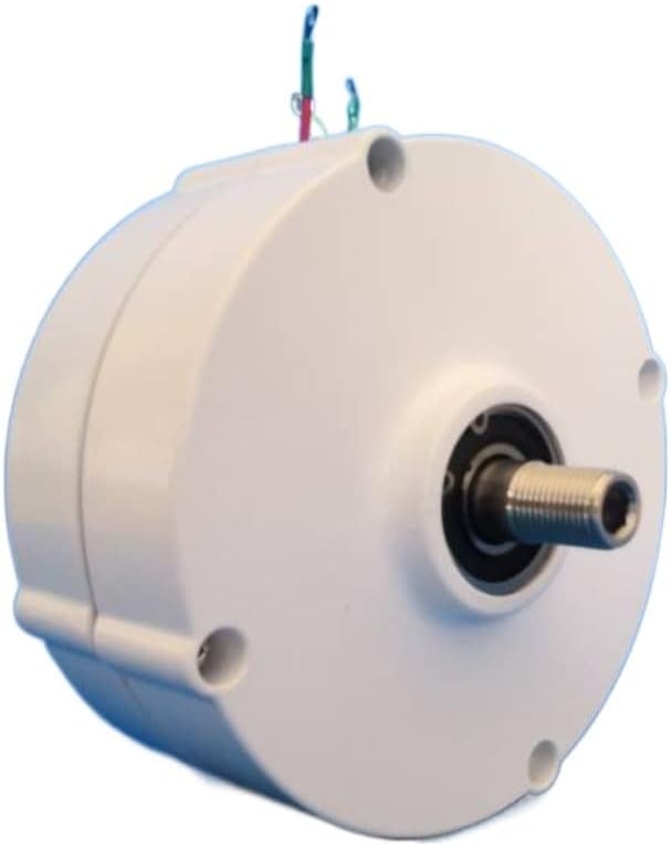 Wind Turbines, Wind Turbine Generator 1000W 2000W 3000W 12V 24V 48V 3 Phase Gearless Permanent Magnet AC Alternators for Wind Water Turbine,for Hybrid Solar Wind System(with Base,48V_1600W)