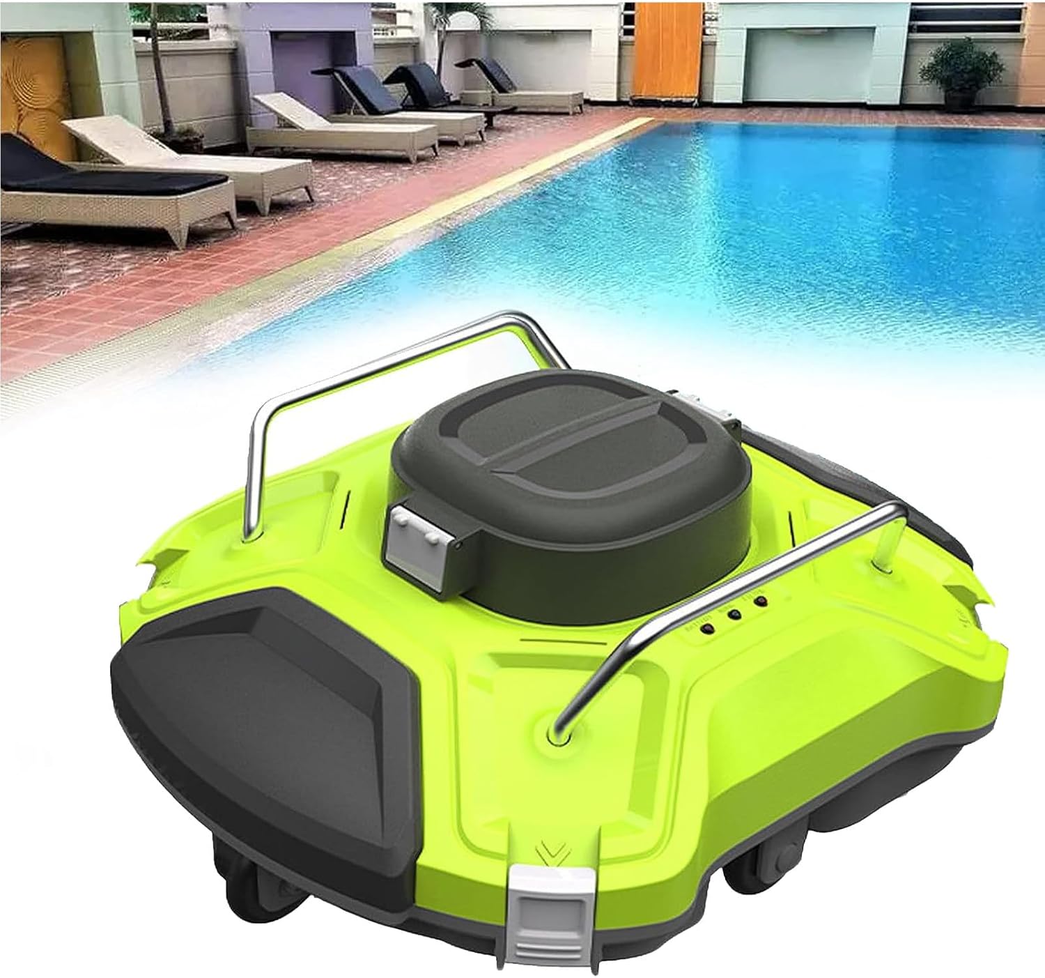 Cordless Robotic Pool Cleaner,Automatic Parking for Above Ground Pools Up to 1,000 sq. ft,Runs 120 Min Per Charge
