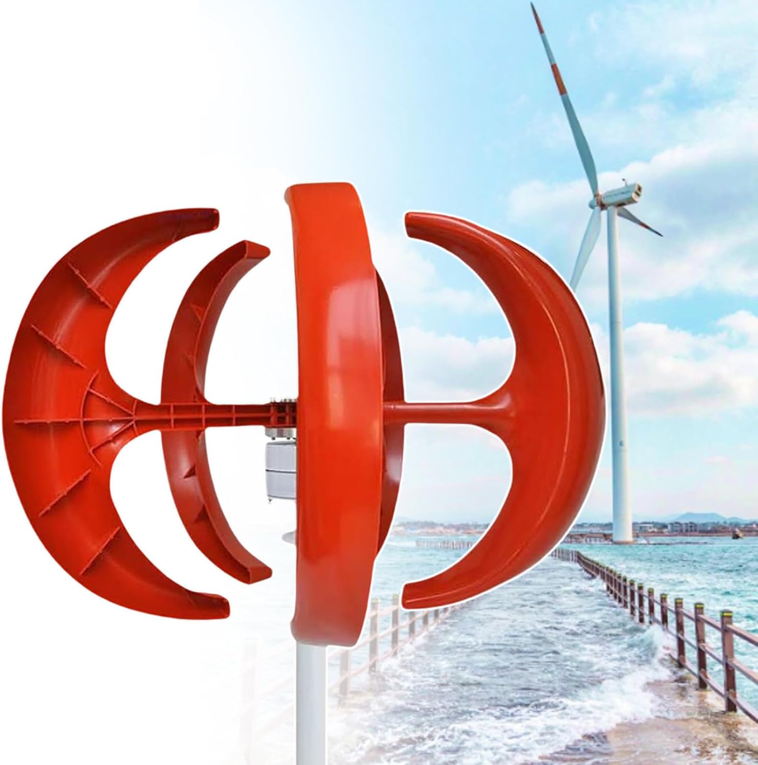5000W Wind Turbine Generator with MPPT Controller, Quiet Power for RVs, Yachts & Farms, 24V Renewable Energy, Efficient Wind Power Solution for Off-Grid Living