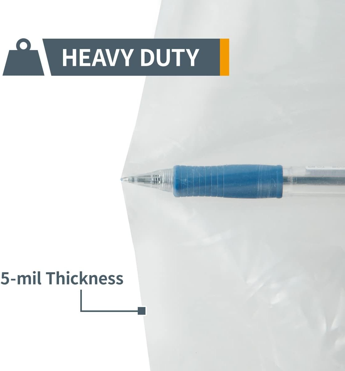 POWERTEC 70002-Case15 Clear Plastic Dust Collection Bags, 20