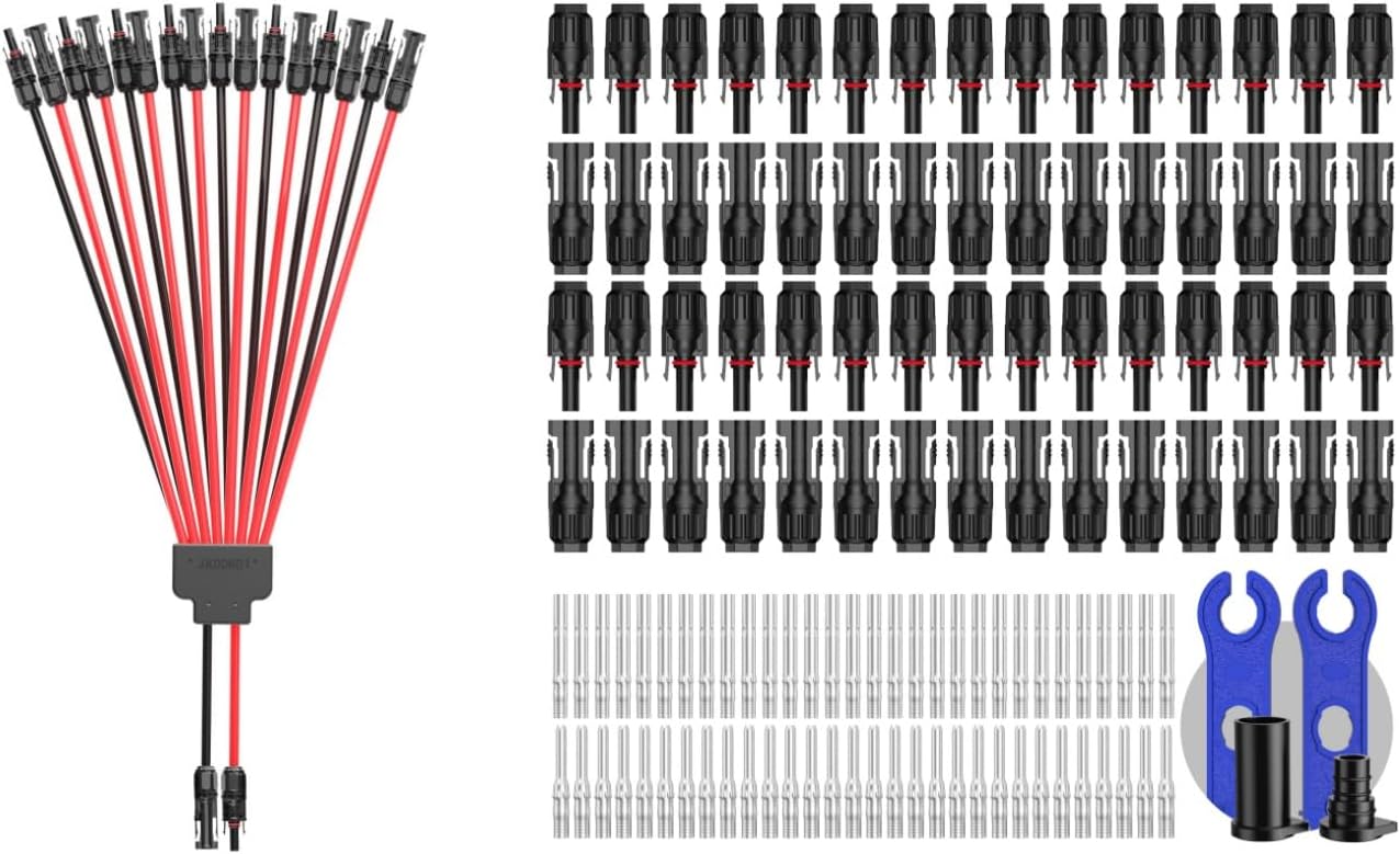 2 to 16 Y Branch Parallel Adapter for PV Cable and 30 Pairs Solar Connector