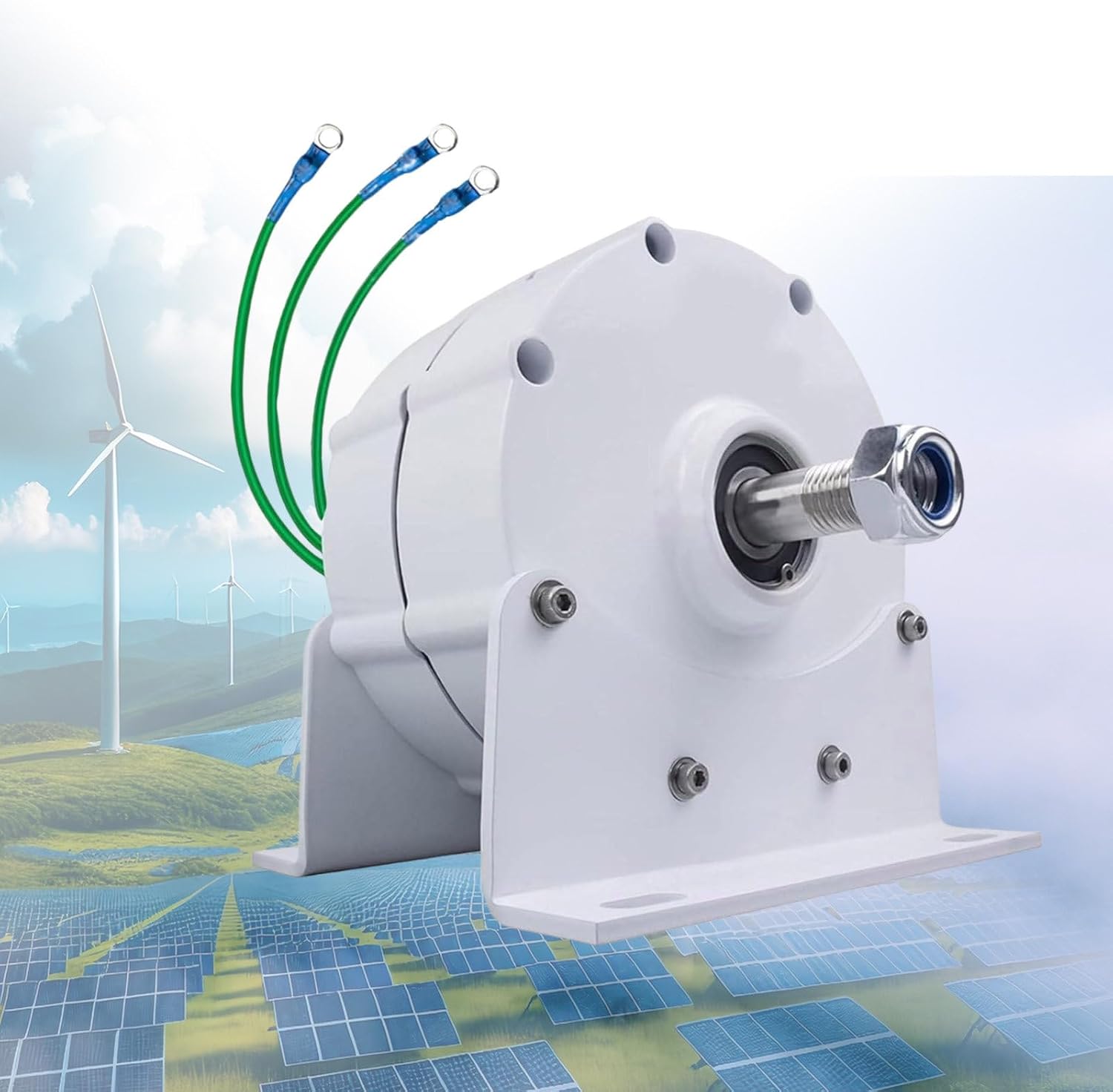 1000W-5000W Permanent Magnet Generator 12V 24V 48V 450Rpm AC DC Permanent Magnet Alternator Motor with Controller for Wind Water Turbine 24V