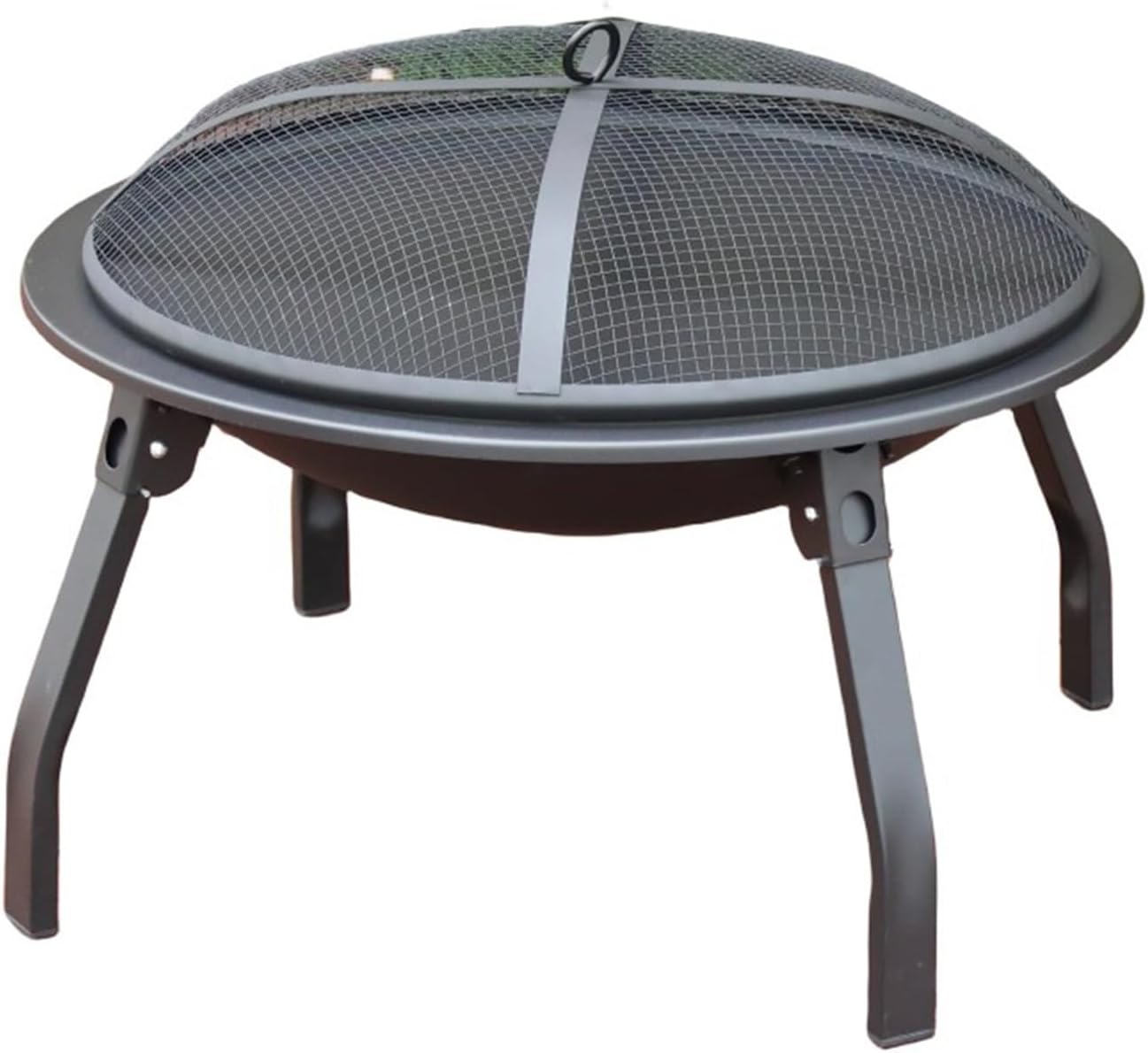 Portable Fire Bowl Folding Wood Burning Fire Pit Iron Brazier 21.7'' Outdoor Fire Pit Burning Bonfire Incinerator for Backyard Garden Camping Picnic.(Style3-55x45CM/21.7x17.7IN)