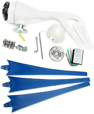 SISHUINIANHUA Wind Turbines Generator 800W 12V/24V Horizontal 3 Blades Wind Power Generator Controller Wind Generator Energy Turbines Charging,12v