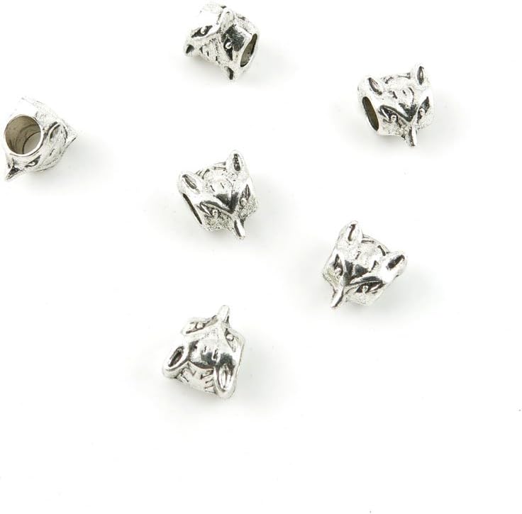 1060 Pieces Antique Silver Tone Jewelry Making Charms Findings Fashion Wholesale Supplies Pendant Lots Bulk Supply G6WE5W Fox Loose Beads