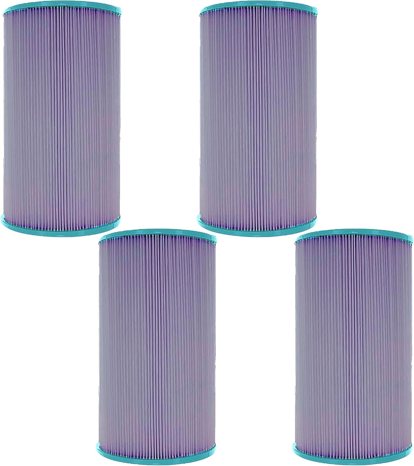 Hurricane Filters 4 Pack HF6430-01P Platinum Purple Spa Filter Cartridge - Replacement for PWK30, Unicel C-6430, Filbur FC-3915, Watkins Hot Spring Spas