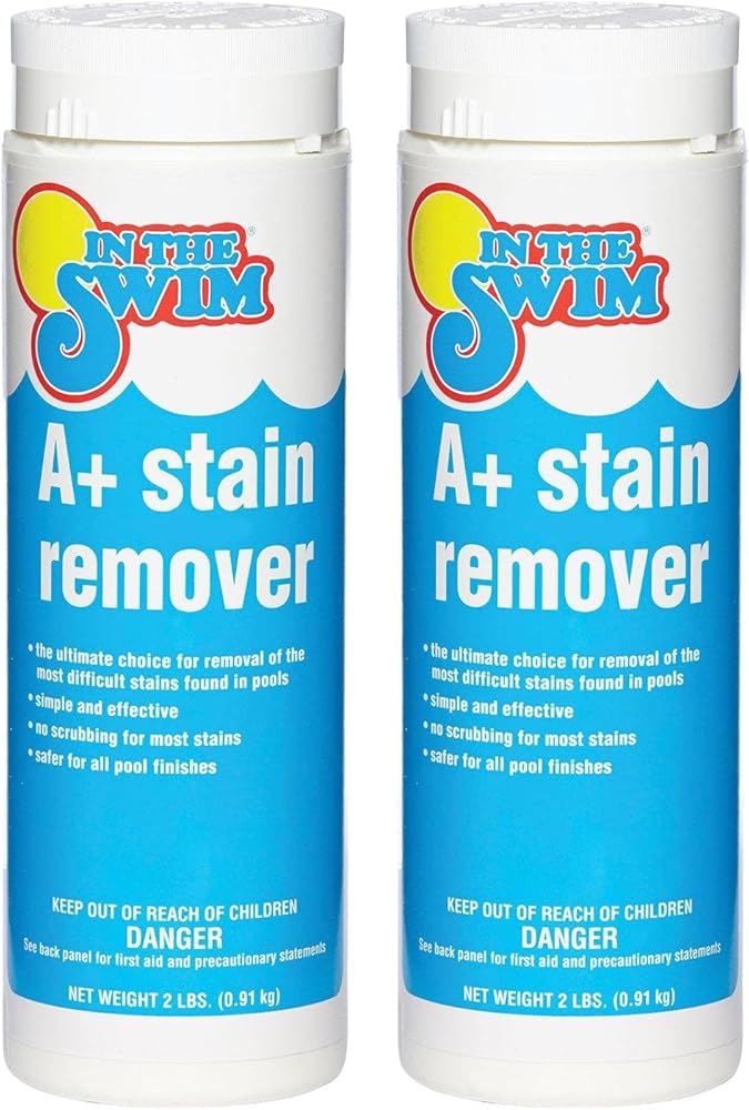 In The Swim A+ Pool Stain Remover - 100% Ascorbic Acid - Professional-Grade Metal & Organic Stain Treatment - 2 Pound - 2 Pack