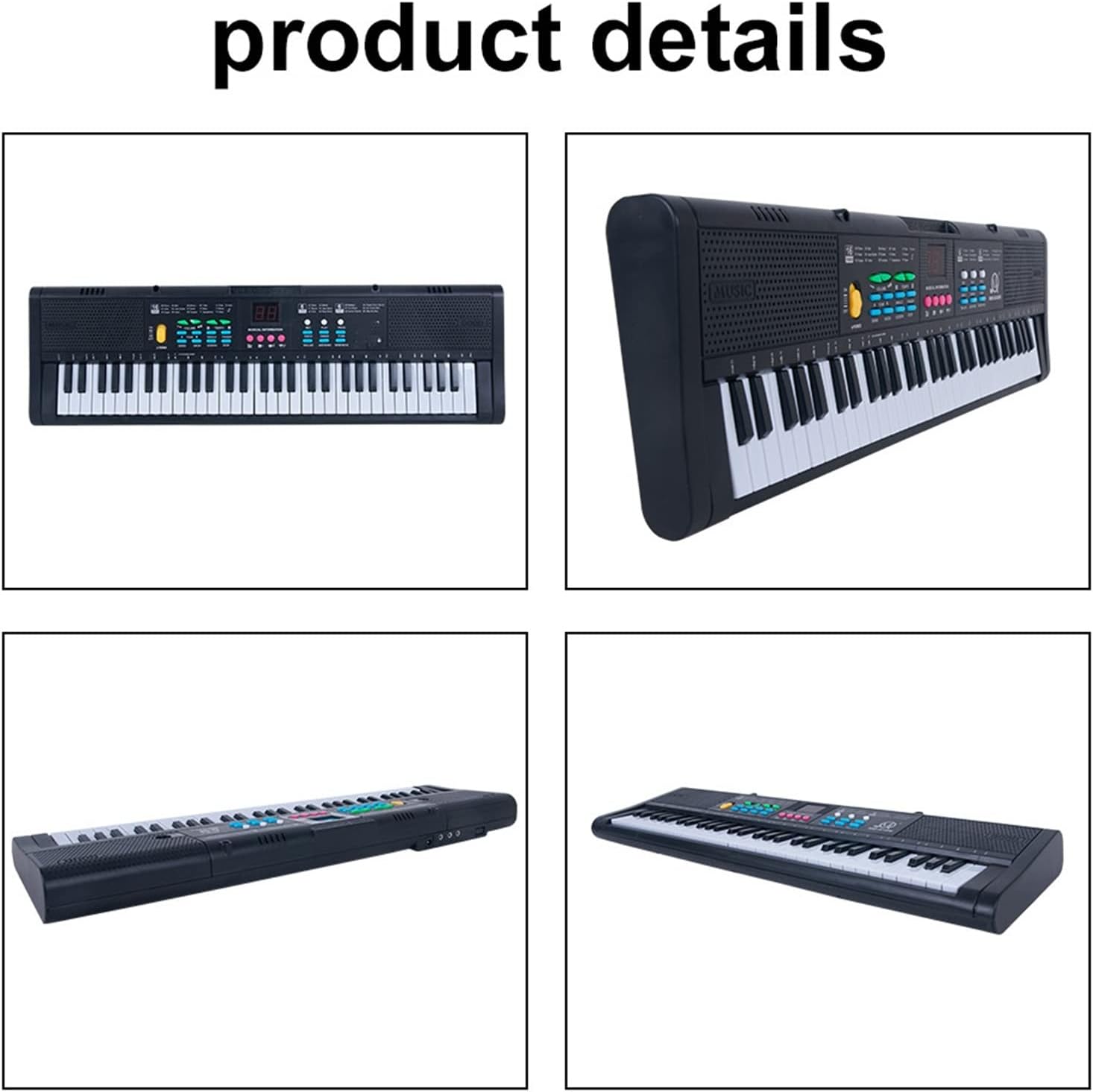 KESHUO Electric Keyboard 61 Keys Digital Music Electronic Keyboard Multifunctional Electric Piano
