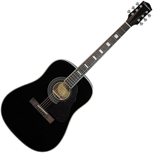 Silvertone 6 String Acoustic Guitar, Right (955BK)