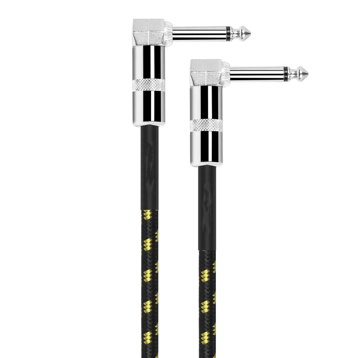 Pro Audio Cable Guitar Cable 6.5mm to 6.5mm 1/4'' Mono Patch Cable for Acoustic Guitar Electric Mandolin to Amp(Yellow Angled,10m)