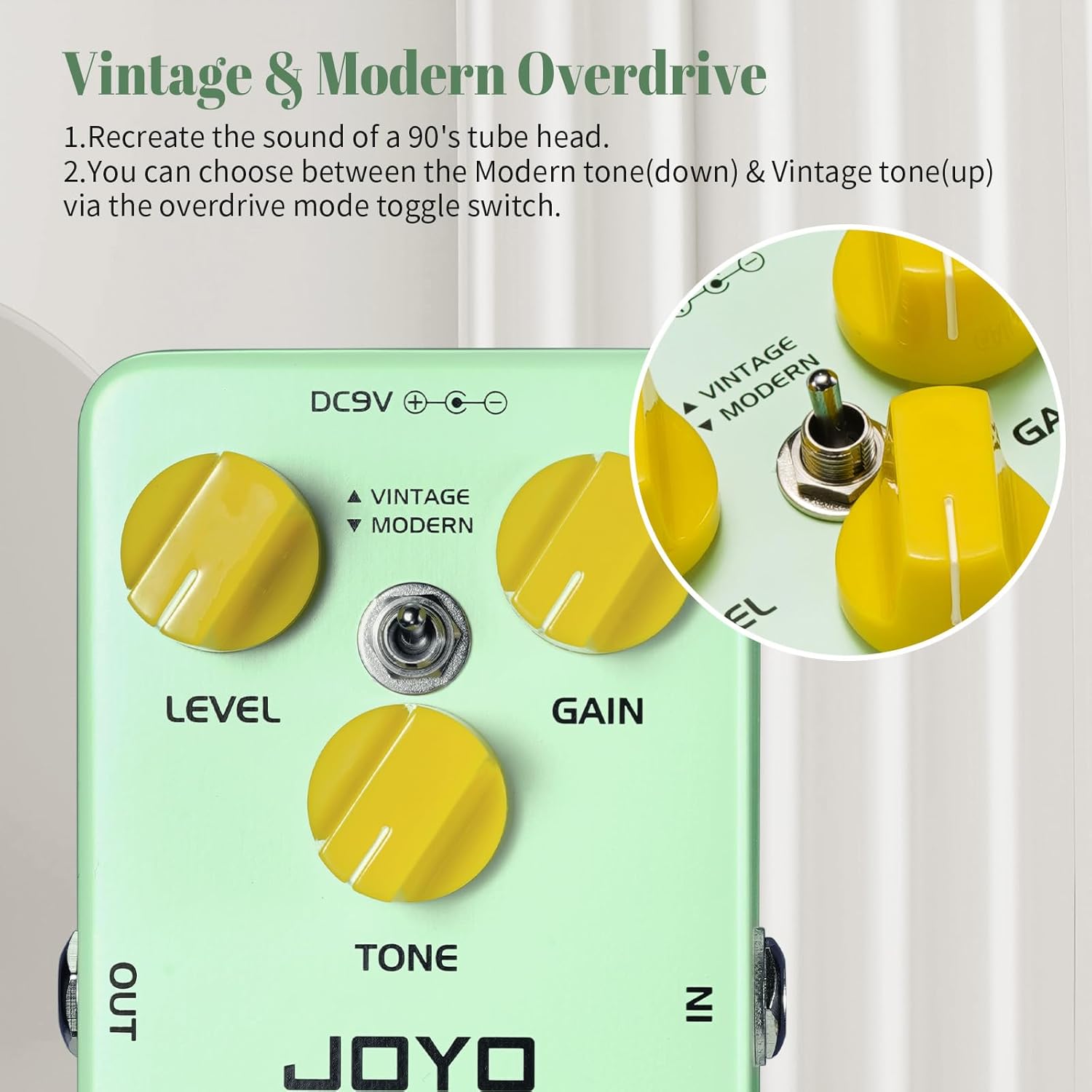 JOYO JF-25 Blues Overdrive Guitar Pedals True Bypass and 5W Mini Practice Guitar Combo Amplifier JA-02 II Black