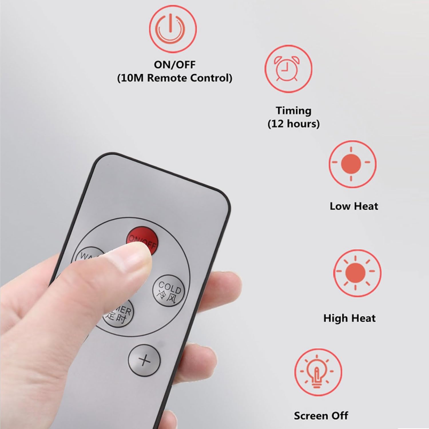 2000W Mini Air Conditioner, Natural Wind And Heating Function Air Heating Fan Mount Electric Heater for Bath Room Living Room (No Cooling Function)