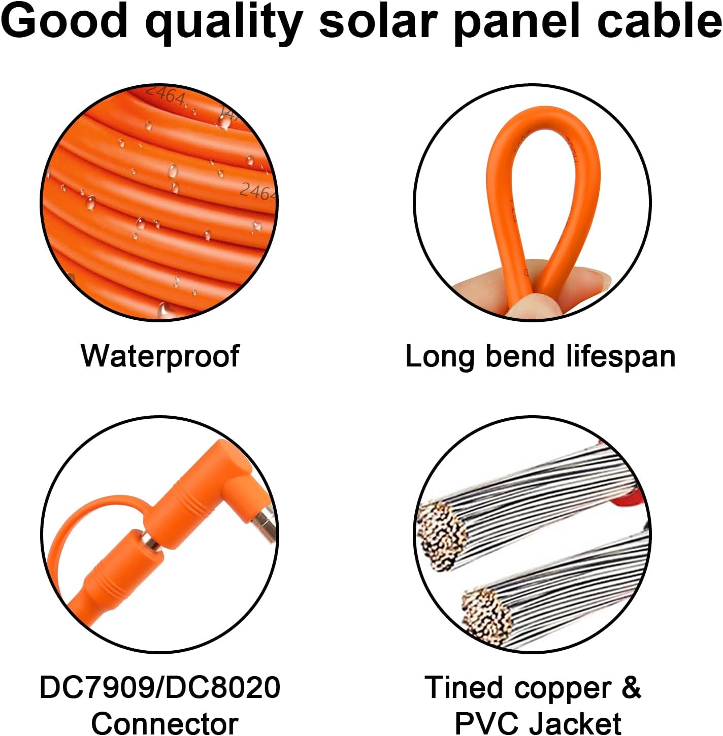 75FT 14AWG DC7909 Solar Panel Extension Cable Compatible with Jackery Solar Generator,Solar Charging Cord Female to Male with DC8020 Power Adapter Suit for Gz Yeti,Anker Jackery Portable Power Station