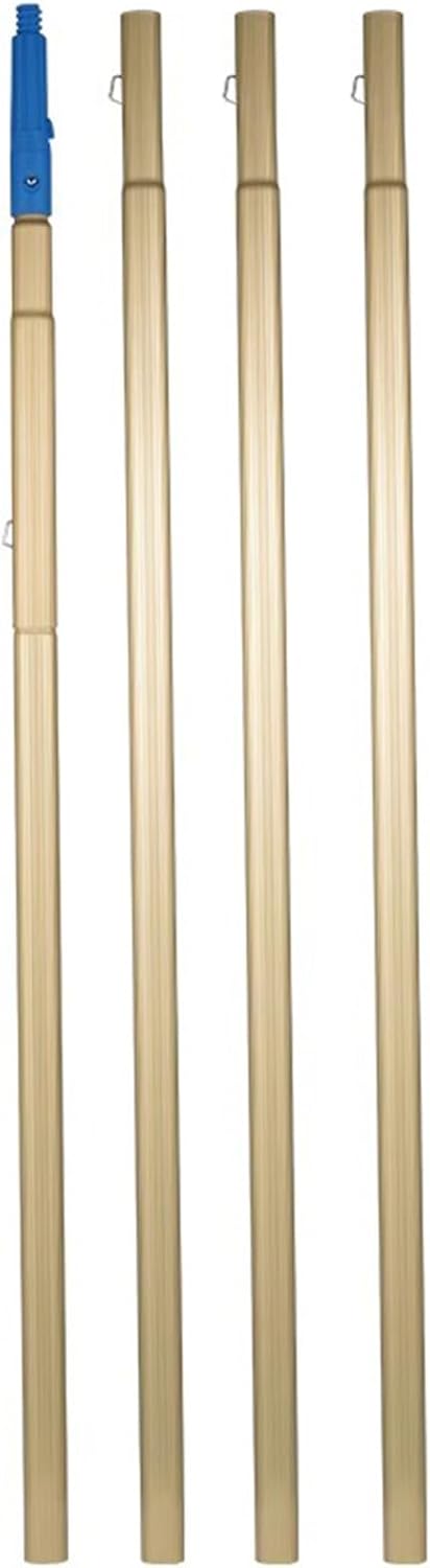 Adjustable Window Cleaning Pole Kit with Multiple Cleaning Tools and BrushHead, Aluminum Handle, Indoor/Outdoor, High Windows, Caravan, Solar Panel, Deck Cleaner