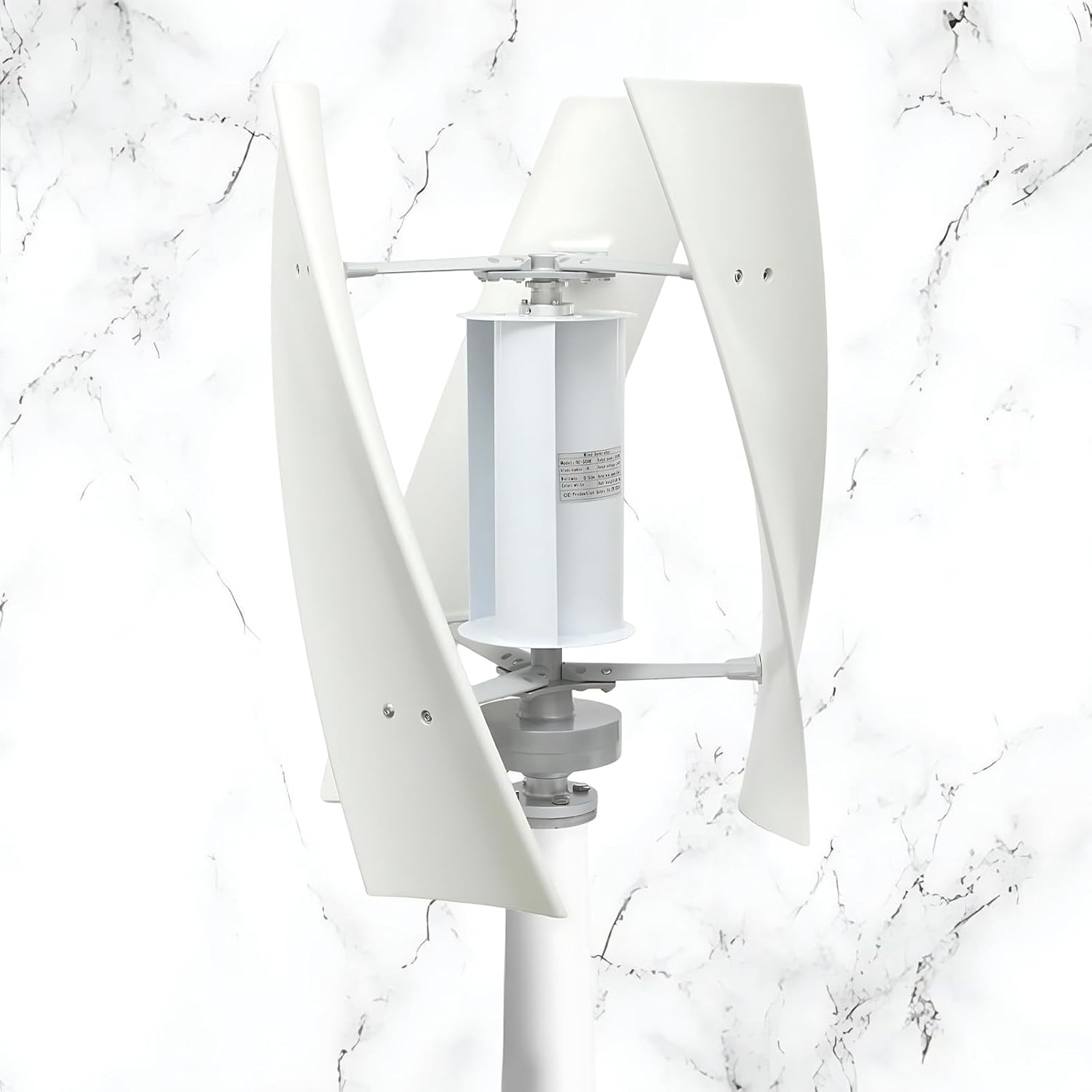 Auto-Adjusting Vertical Axis Wind Turbine, 100–300W Helical Blades Generator Kit with Controller for Terraces and Mobile Homes 200W