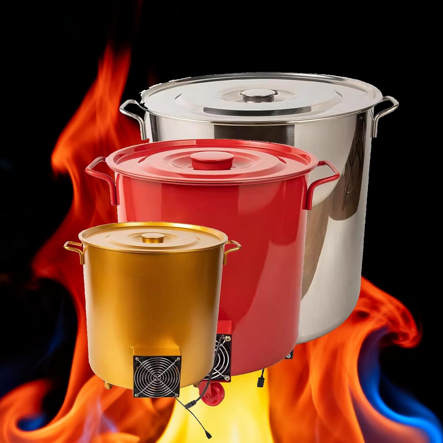 Smokeless Fire Pit, Burn Barrels for Outside, Paper Burner, Outdoor Fireplace, Fire Cage for Burning Garbage, Waste Paper, Leaves(Silver,47cm/18in)