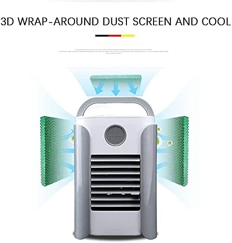 Mini Air Cooler, Portable Mini Air Condition, Personal Air Purifier USB Charging Air Conditioner Fan Refrigerator Air Cooler Nano Fan (Grey)