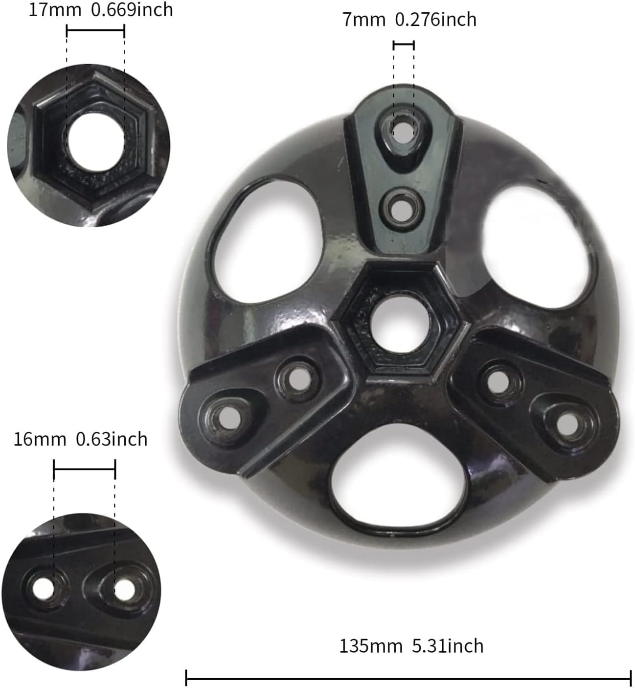 CAJUCA DIY 100W to 1000W Small DIY Wind Turbine Windmill Accessories Hub and Cover Kit for 3 Blade Horizontal Wind Turbine