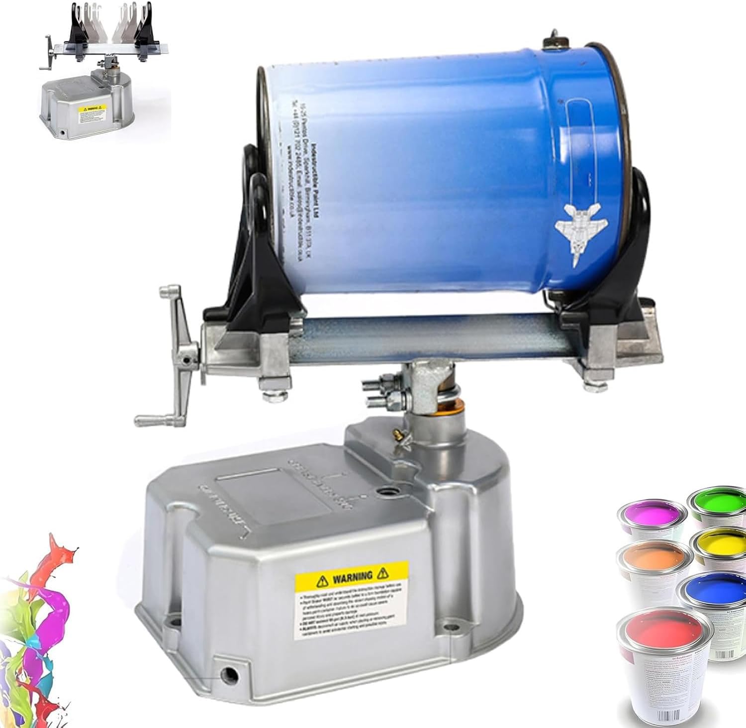 Pneumatic Oscillation Machine, Air-Powered Paint Shaker Mixer, 1-5 L Paint Oscillation Machine for 1 Gallon Cans, With Adjustable Clamp and 30° Oscillating Motion for Automotive Paints, Coating Shop