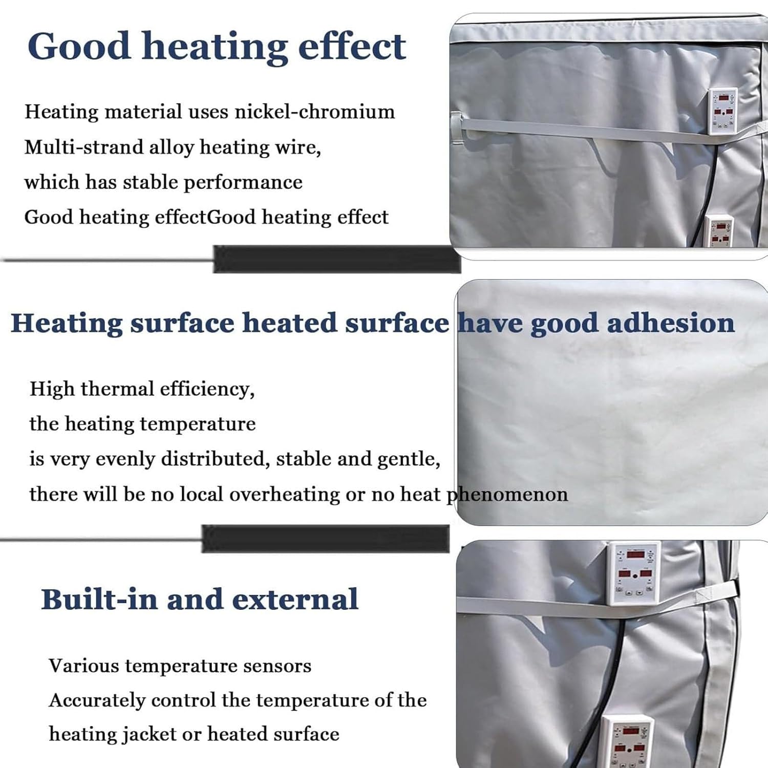 IBC Barrel Heater, Oil Drum Electric Heating Machine, with 0~150℃ Temperature Controller,55 Gallon/275 Gallon Oil Drum Heater Temperature:0~150℃(Black,275Gallon/1000L)