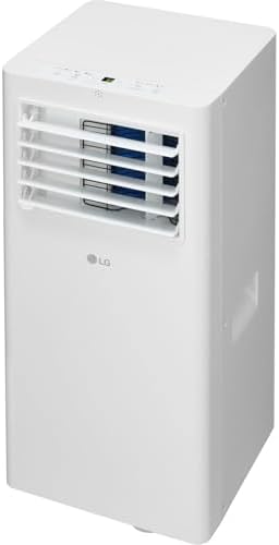 LG 6,000 BTU (DOE) / 10,000 BTU (ASHRAE) Portable Air Conditioner, Cools 250 Sq.Ft. (10' x 25' room size), Quiet Operation,LCD Remote, Window Installation Kit Included, 115V