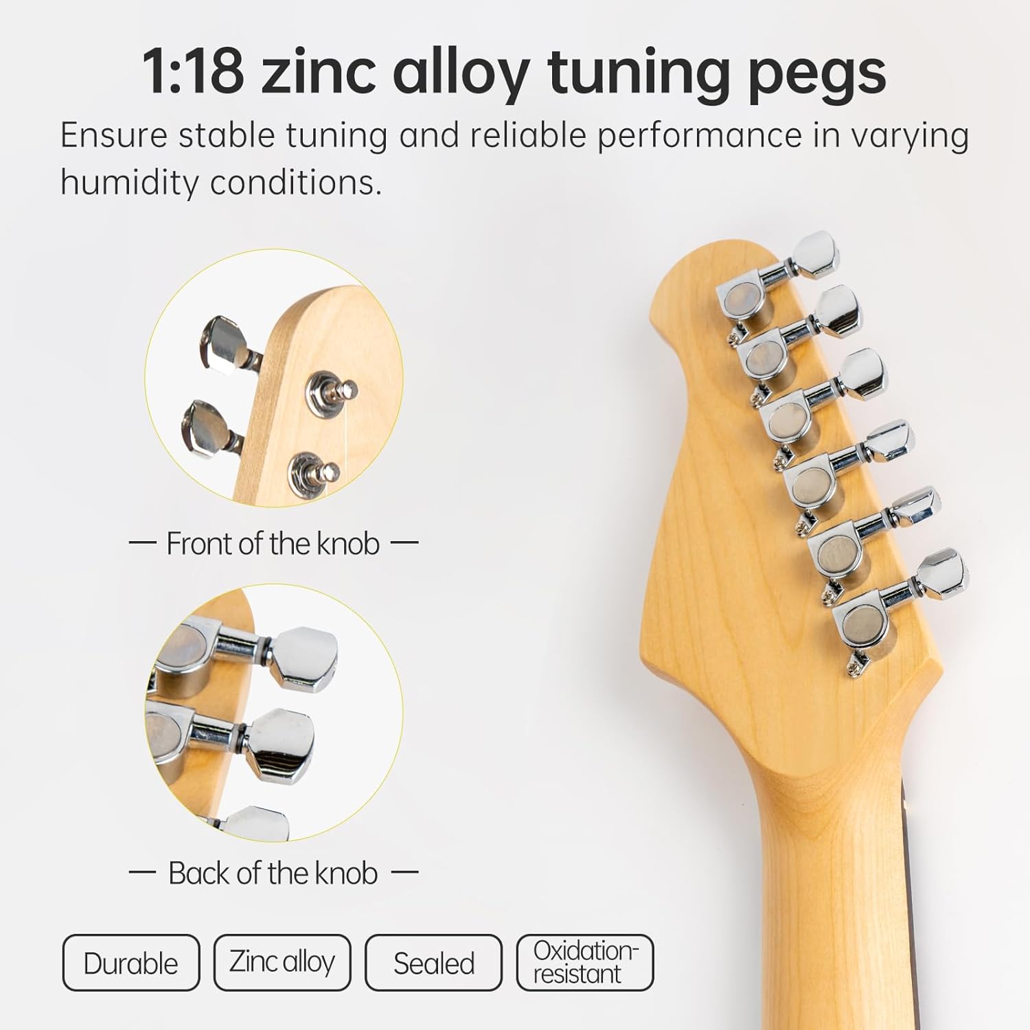 MOSEN 39in Full Size Beginner Electric Guitar Starter Kit, Beginner Starter, with Amplifier, Single-Coil & Humbucker Pickups, Gig Bag, Pick, Tuner, Capo, Cable, Tremolo Bar, Wiping Cloth - Black