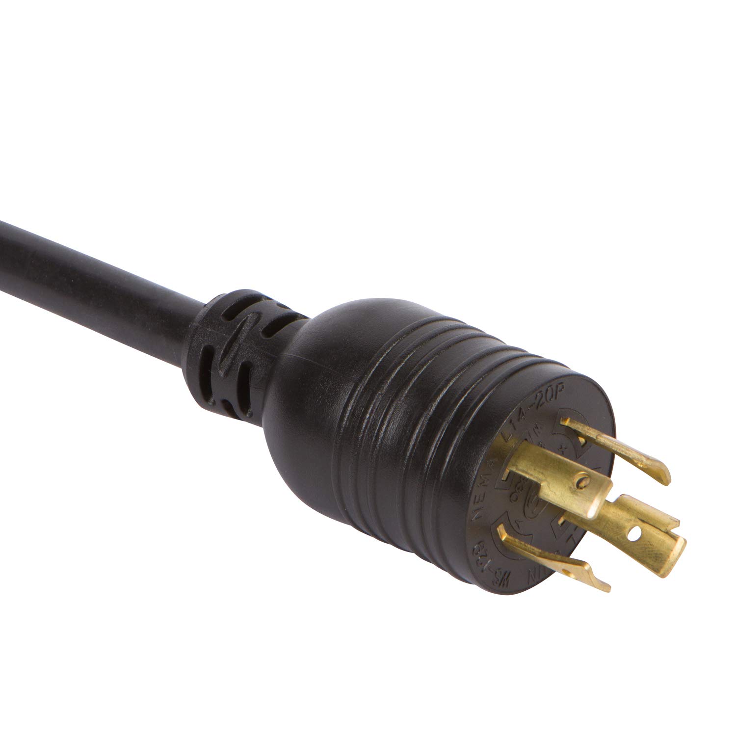 Morris Products Generator Power Cord Set – 30 Amps, 10/4, 10 Ft., 7.5 KW Max Gen Input – For Manual Transfer, Switches, Panels, Power Inlet Boxes – Molded, Rubber, Outdoor Use, Oil Resistant