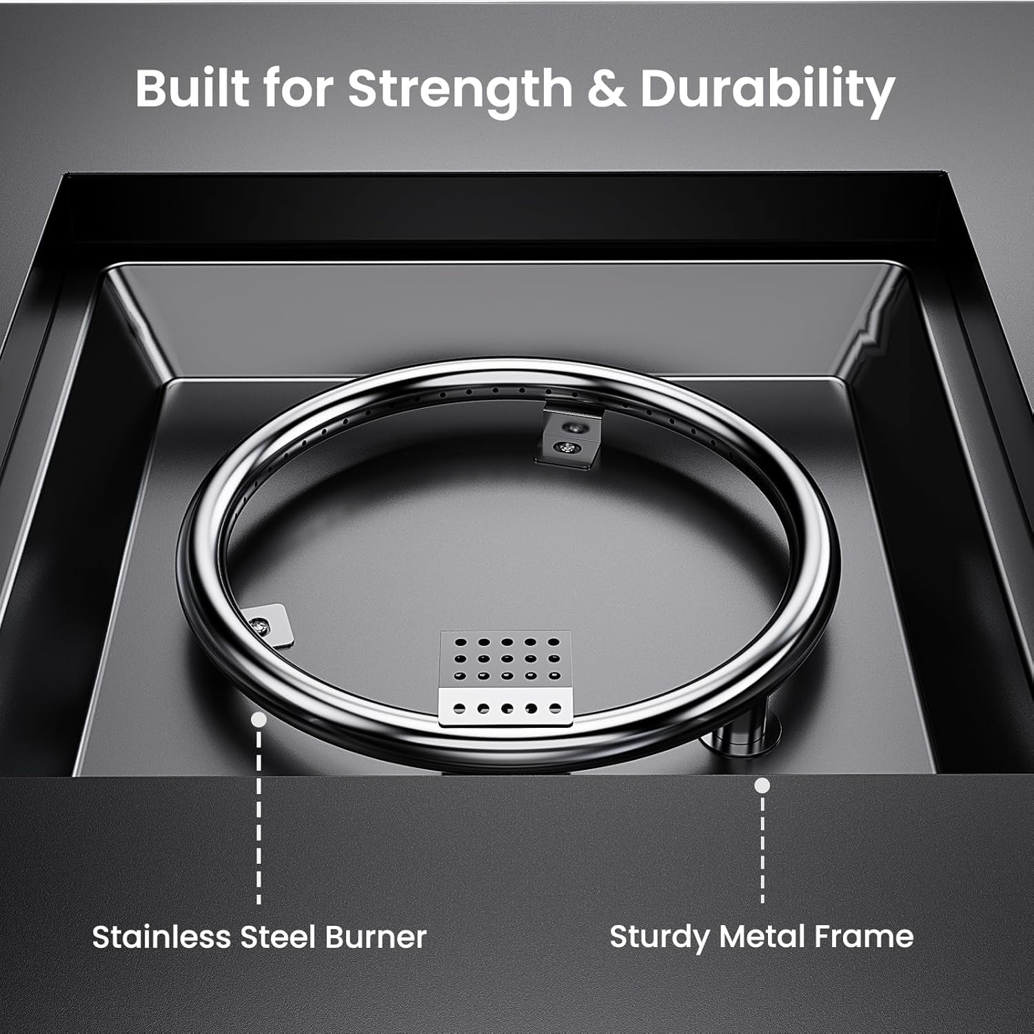 Ciays 28 Inch Propane Fire Pits,50,000 BTU Gas Fire Pit Table for Outsides with Steel Lid and Lava Rock, 2-in-1 Square Fire Table for Gatherings Parties on Patio Deck Garden Backyard, Black