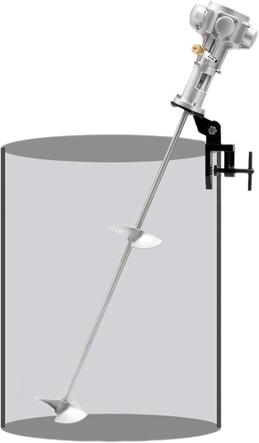 55 Gallon Pneumatic Agitator, 3/4HP Tank Barrel Clip Paint Stirrer, Air Agitator Paint Mix Tool, Coatings Mixing Machine for Viscous Liquid Ink Dye Chemicals