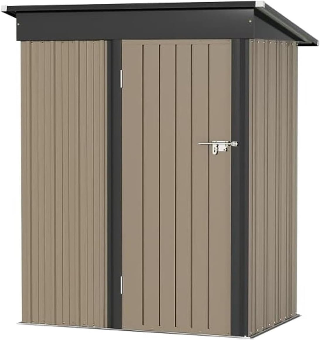 Outdoor Storage Shed Metal Outdoor Storage Shed 5' x 3' Steel Utility Tool Shed Storage House with Door and Lock for Backyard, Garden Patio, Garden Toolhouse (A)