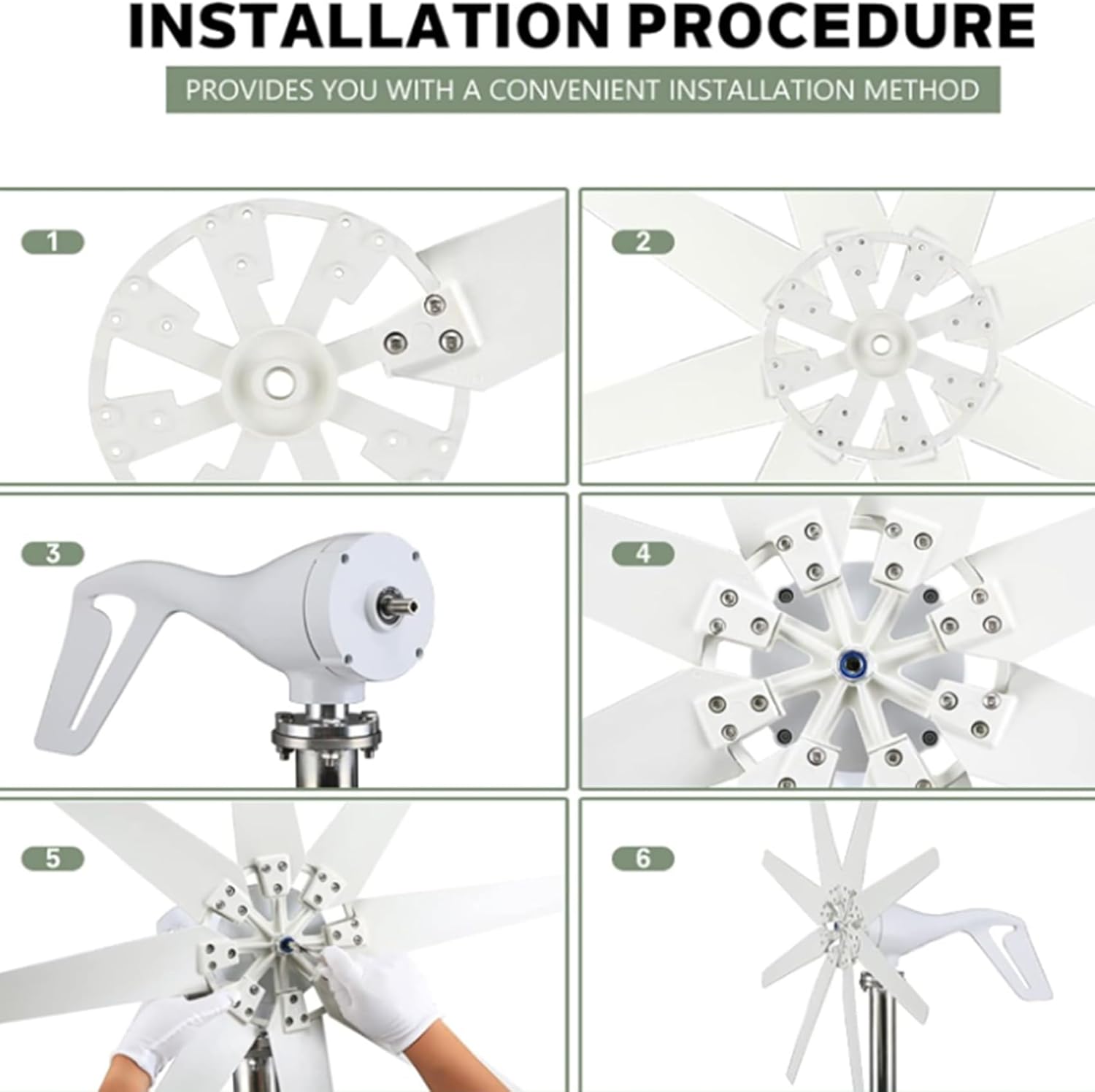 8 Blades12000w Wind Turbine 12V 24V 48V High Efficiency Horizontal Windmill Off Grid System Home RV Farm(with Controller)