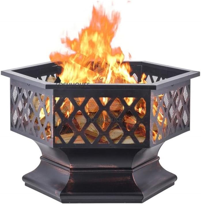 Outdoor Fireplaces Home Fire Pits for Courtyard Garden Outdoor Leisure Heaters Stove Metal Wrought Iron Campfire Wood Family BBQ Fire Pits