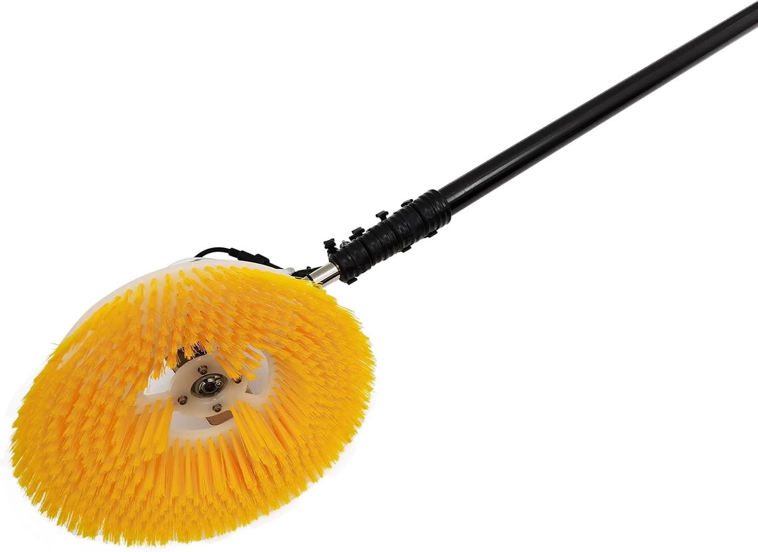 110V 240W Solar Panel Cleaning Brush with Single Rotating Brush Head Photovoltaic Panel Cleaning Machine 19.7ft Telescopic Water Fed Pole Brush 13.4