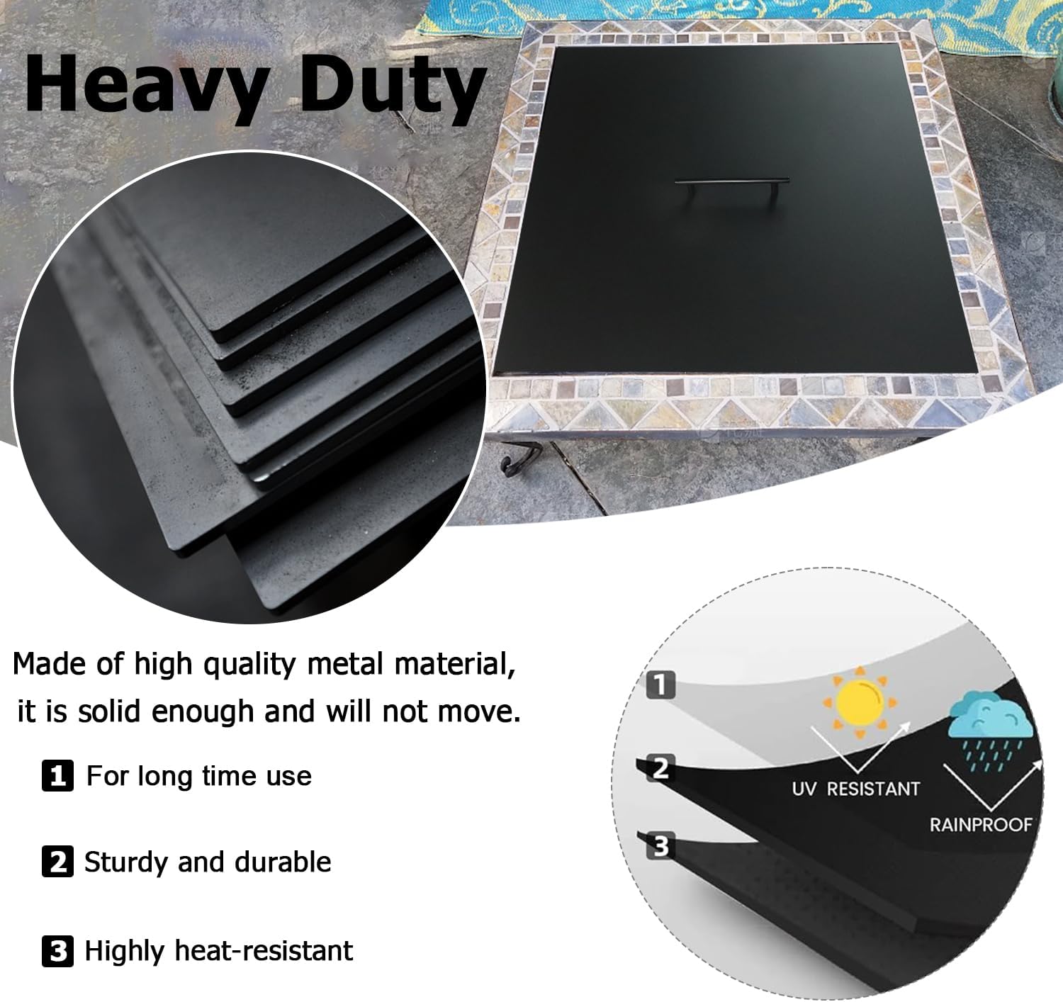 Fire Pit Burner Lid 28