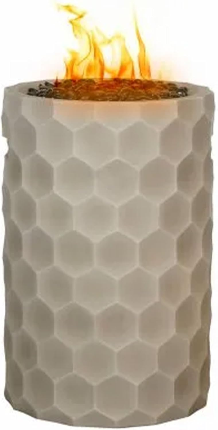 Four Seasons Outdoor Propane Fire Pit, Steel Gas Fireplace for Patios, 11.8