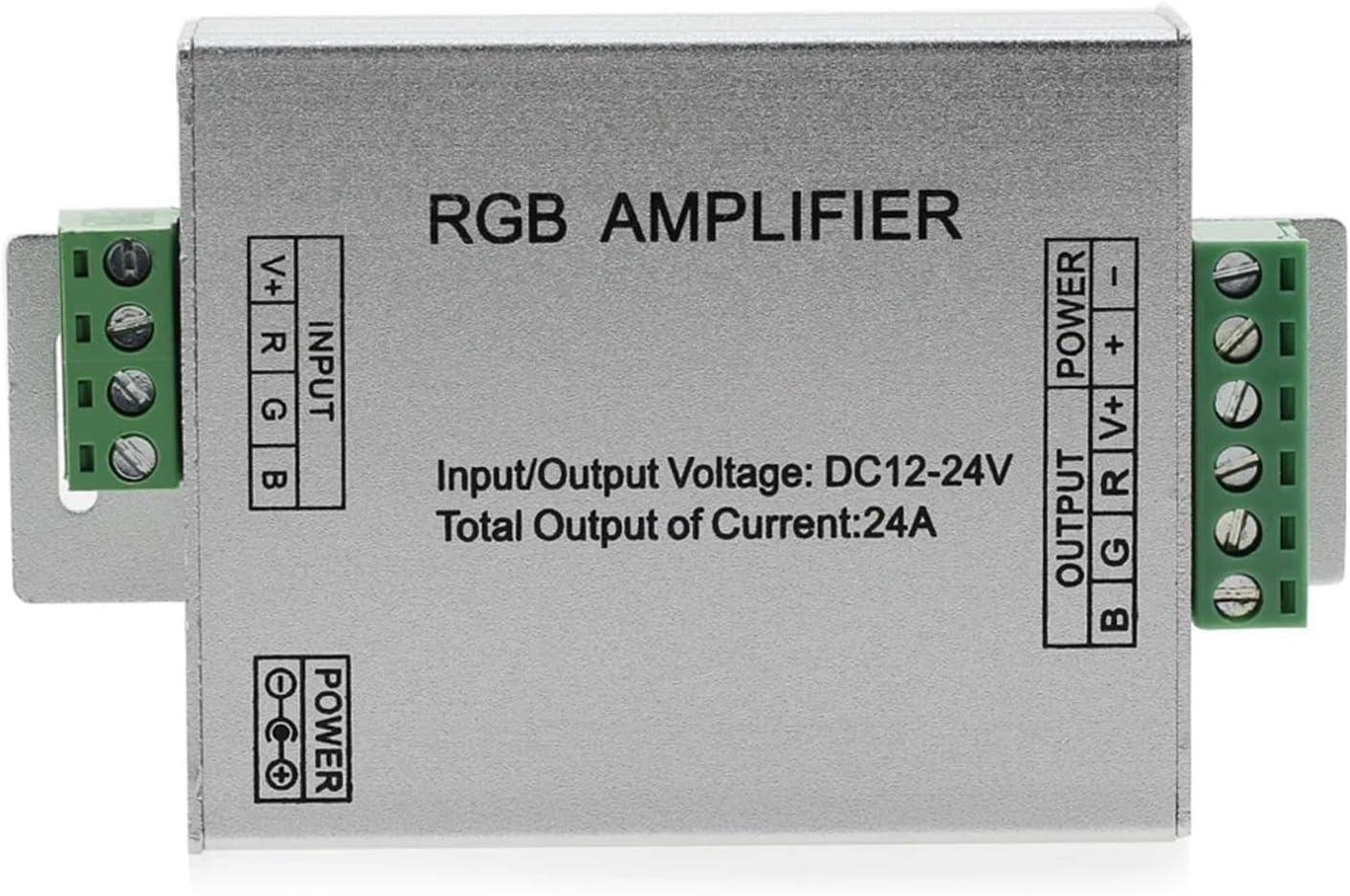 1pc LED RGBW/RGB Amplifier DC12-24V 24A 4 Channel Output Strip Light Power Repeater Console Controller(RGB)
