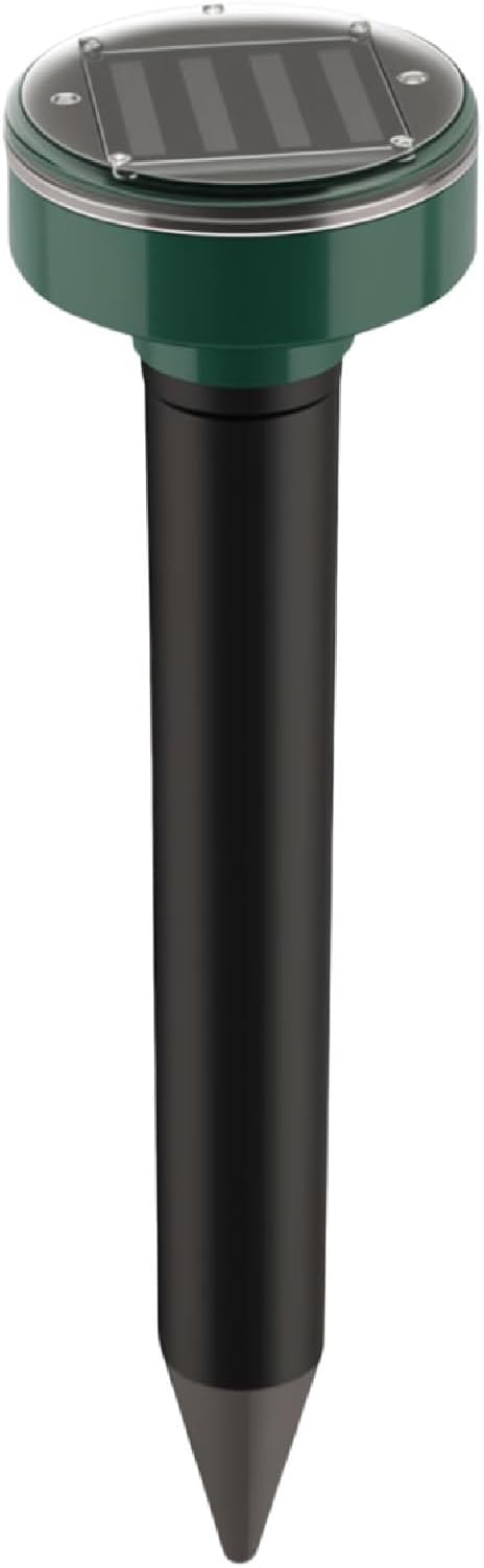 Mole Repellent Solar Powered, 8 Pack Snake Repellent Outdoor for Yard, Ultrasonic Deterrent Stakes for Mole, Vole, Gopher, Groundhog, Armadillo, Waterproof Chipmunk Repeller for Lawns Garden