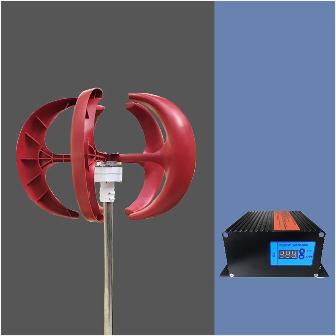 Wind Turbine 5KW 3KW Vertical Axis Permanent Maglev Generator Altern with Mppt Controller for Home Use Farm for Home, Farm, RVs, Boats(White,MODEL1_12V_3KW)