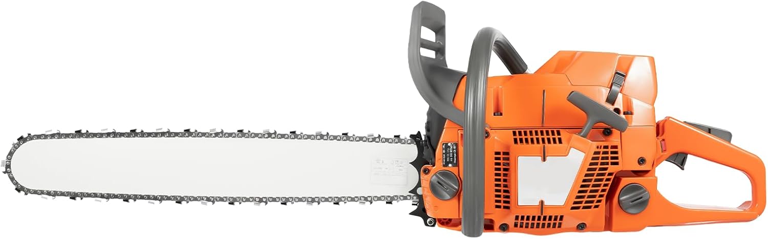 72cc Gas Powered Chainsaw, 3.9KW 2-Stroke Brushless Cordless Chainsaw Handheld Gasoline Gas Chain Saws Set with 24