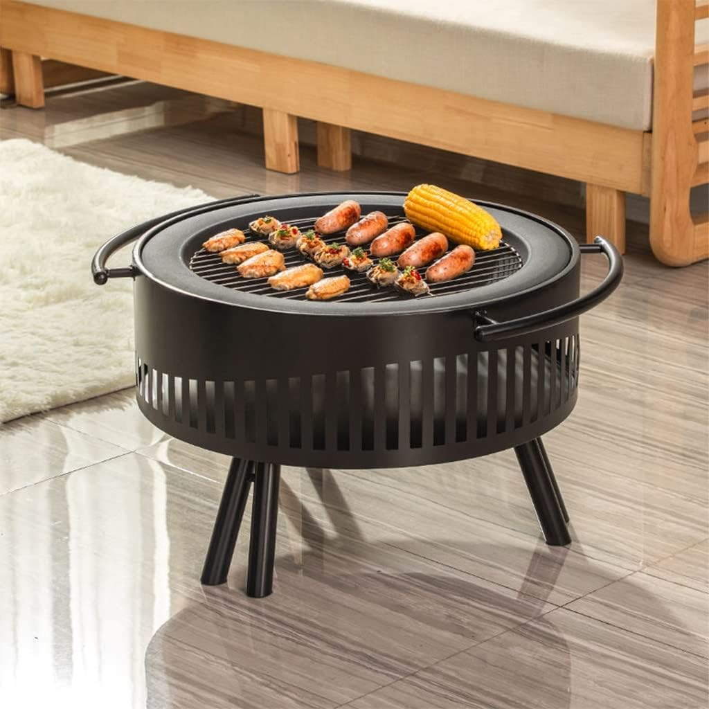 Outdoor Fire Pits with Cooking Grill, 25.6