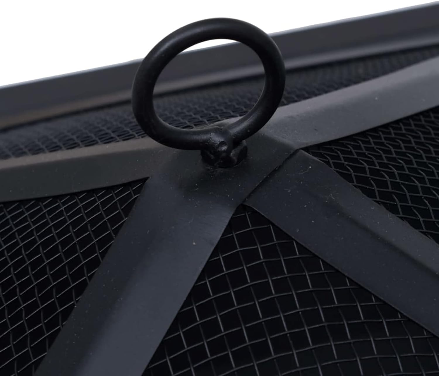 Fire Pit, 16.5in x 16.5in x 17.7in Steel Bowl with Safety Guard and Wooden Poker, for Outdoor Garden or Patio Use